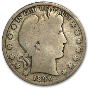 1896 Barber Half Dollar Good 1896 Barber Half Dollar Good